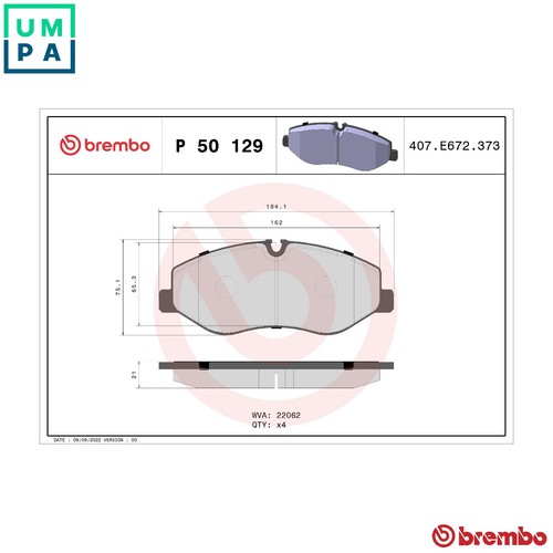Brake pad set - pad,